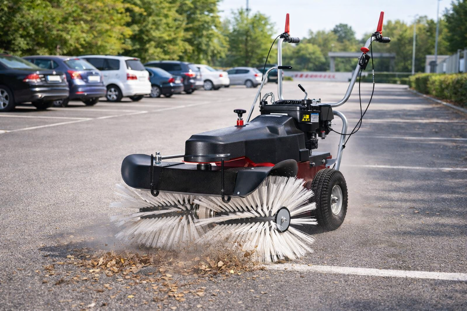 balayeuse thermique professionnelle pour nettoyage de parking